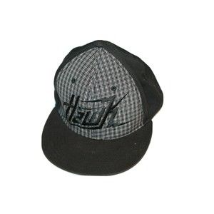 Vintage Skate boarder Tony Hawk Hat A-Flex Black Plaid Baseball Cap Skaterboy